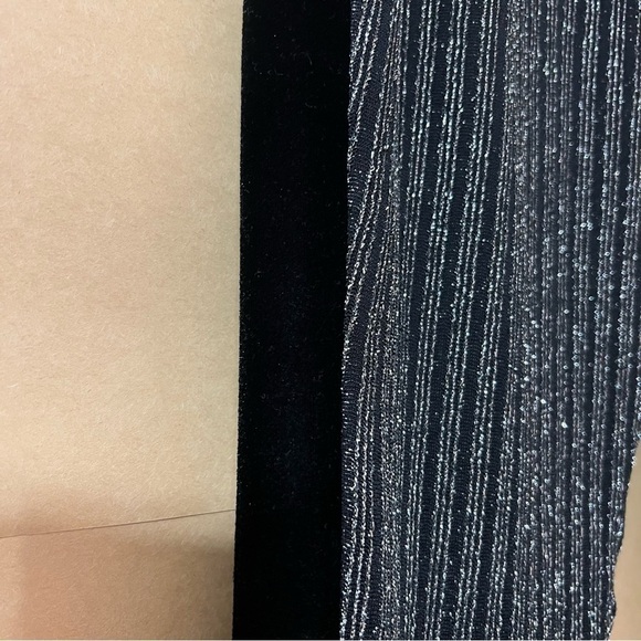 NBD | Tuxedo Legging in Silver Stripe Metallic High Rises Pull-On Pants Size M - Picture 7 of 15